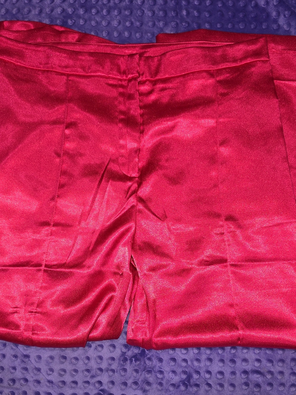 Women's Satin Fushia Dress Pants